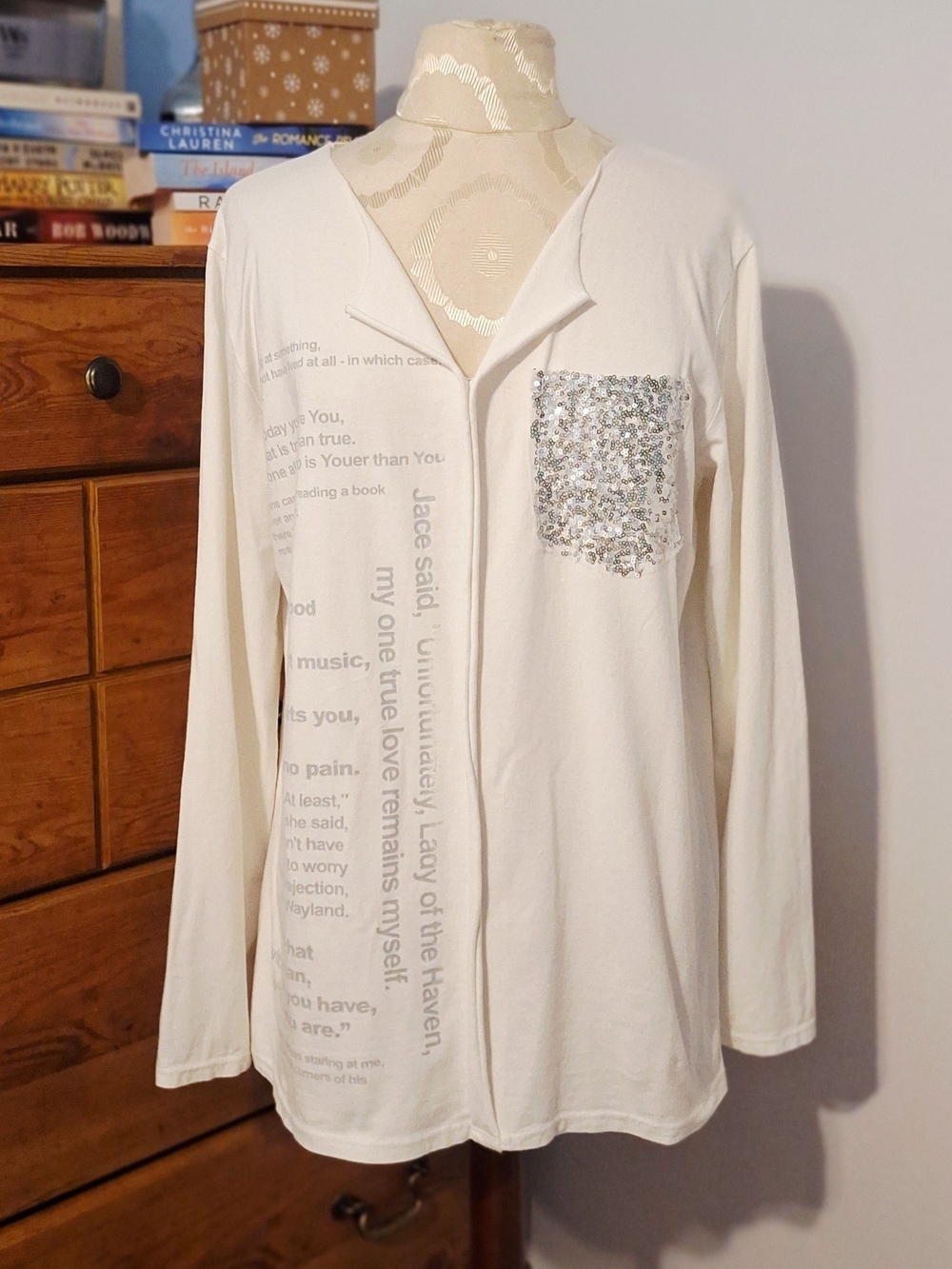 Long-Sleeve Tee- Sequin Pocket- The Mortal Instruments